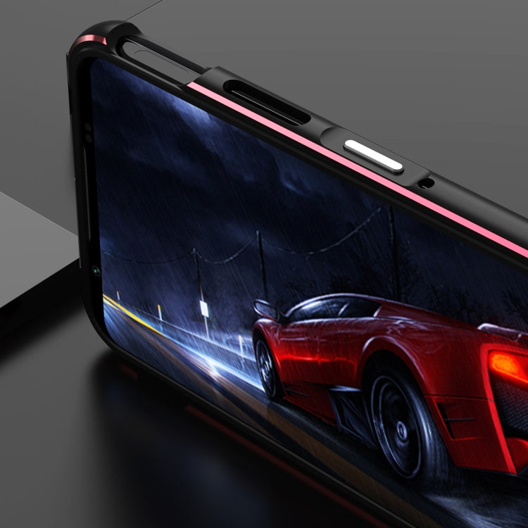 For ZTE nubia Red Magic 7 Aurora Series Metal Frame Phone Case(Black Silver) - ZTE Cases by PMC TechLife | Online Shopping South Africa | PMC TechLife | Buy Now Pay Later Mobicred