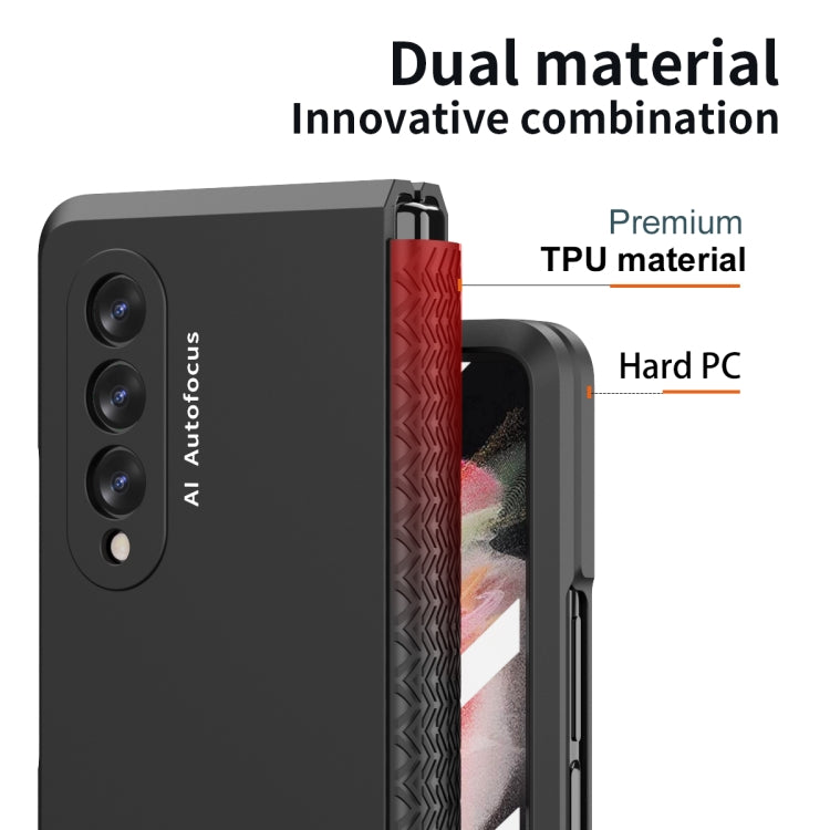 For Samsung Galaxy Z Fold3 5G 360 Full Body TPU Hinge Flip Phone Case(Black) - free shipping - PMC TechLife - Order now!