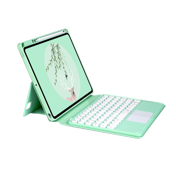 Bluetooth Keyboard Leather Case with Touchpad & Rotatable Bottom Case For iPad 10.2 2021 & 2020 & 2019 / Air 2019 / Pro 10.5 inch(Green) - Universal by PMC Jewellery | Online Shopping South Africa | PMC Jewellery