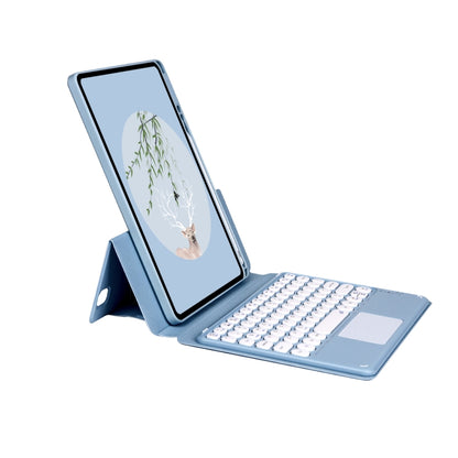 Bluetooth Keyboard Leather Case with Touchpad & Rotatable Bottom Case For iPad 10.2 2021 & 2020 & 2019 / Air 2019 / Pro 10.5 inch(Fog Blue) - Universal by PMC Jewellery | Online Shopping South Africa | PMC Jewellery