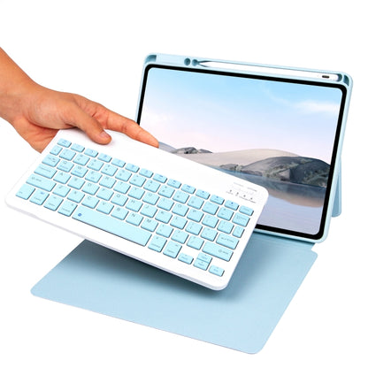 Bluetooth Keyboard Leather Case with Touchpad & Rotatable Bottom Case For iPad 10.2 2021 & 2020 & 2019 / Air 2019 / Pro 10.5 inch(Sky Blue) - Universal by PMC Jewellery | Online Shopping South Africa | PMC Jewellery