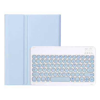 YA08B Candy Color Skin Feel Texture Round Keycap Bluetooth Keyboard Leather Case For Samsung Galaxy Tab A8 10.5 2021 SM-X200 / SM-X205(White Ice) - Samsung Keyboard by PMC Jewellery | Online Shopping South Africa | PMC Jewellery