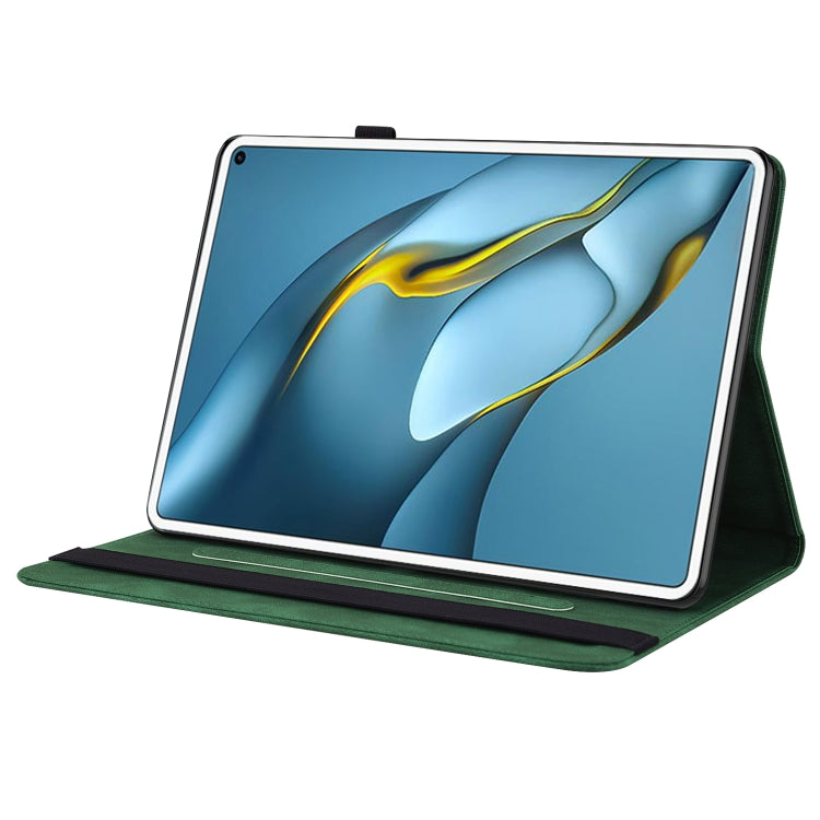 For Huawei MatePad Pro 10.8 2021 Butterfly Flower Embossed Leather Tablet Case(Green) - Huawei by PMC TechLife | Online Shopping South Africa | PMC TechLife | Buy Now Pay Later Mobicred