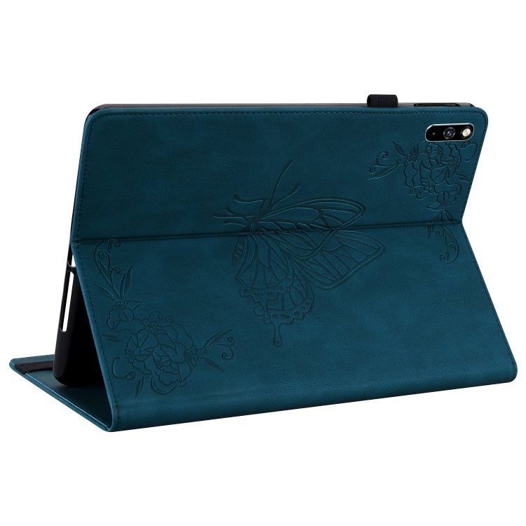 For Huawei MatePad Pro 10.8 2021 Butterfly Flower Embossed Leather Tablet Case(Blue) - Huawei by PMC TechLife | Online Shopping South Africa | PMC TechLife | Buy Now Pay Later Mobicred