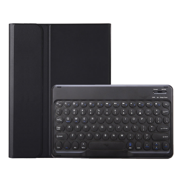 YA700B Lambskin Texture Voltage Round Keycap Bluetooth Keyboard Leather Case For Samsung Galaxy Tab S8 11 inch SM-X700 / SM-X706 & S7 11 inch SM-X700 / SM-T875(Black) - Samsung Keyboard by PMC Jewellery | Online Shopping South Africa | PMC Jewellery