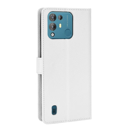 For Blackview A55 Pro Diamond Texture Leather Phone Case(White) - More Brand by PMC Jewellery | Online Shopping South Africa | PMC Jewellery