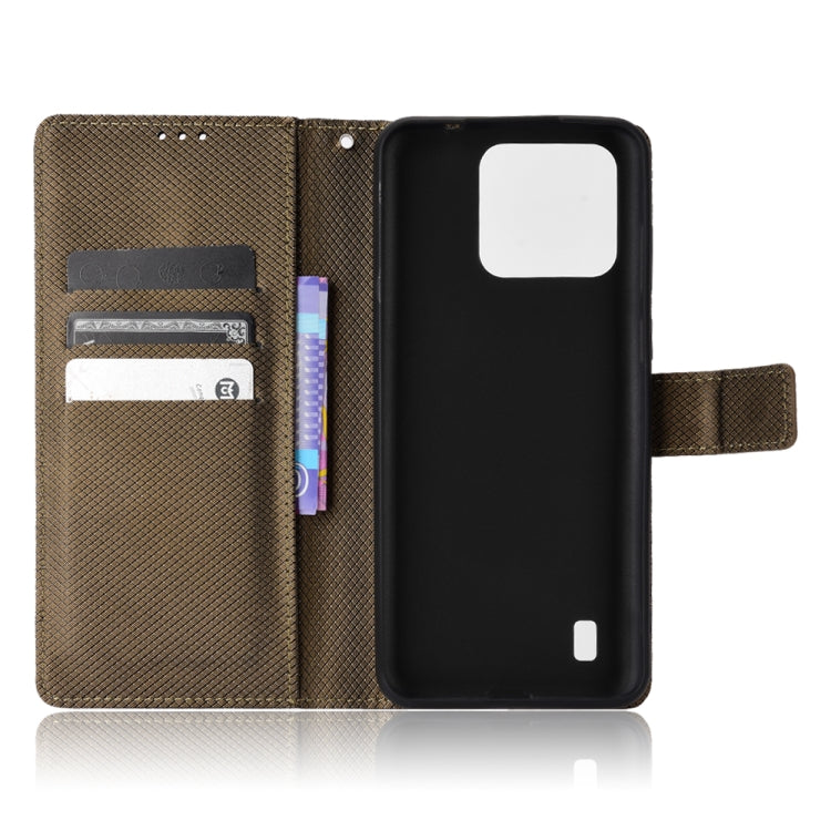 For Blackview A55 Pro Diamond Texture Leather Phone Case(Brown) - More Brand by PMC TechLife | Online Shopping South Africa | PMC TechLife | Buy Now Pay Later Mobicred