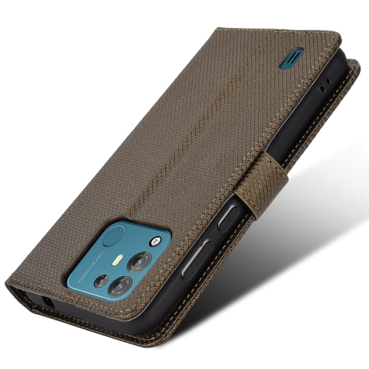 For Blackview A55 Pro Diamond Texture Leather Phone Case(Brown) - More Brand by PMC TechLife | Online Shopping South Africa | PMC TechLife | Buy Now Pay Later Mobicred