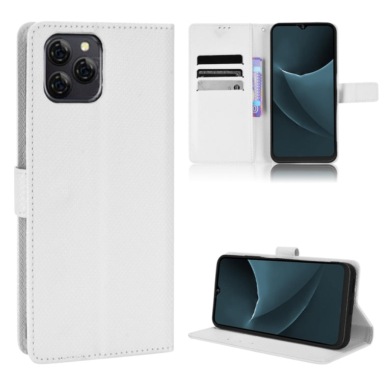 For Blackview A95 Diamond Texture Leather Phone Case(White) - More Brand by PMC Jewellery | Online Shopping South Africa | PMC Jewellery