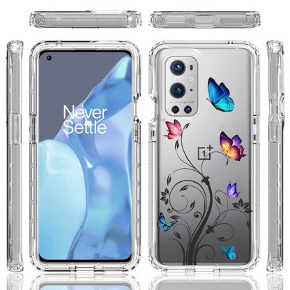 For OnePlus 9 Pro PC+TPU Transparent Painted Phone Case(Tree Butterflies) - OnePlus Cases by PMC Jewellery | Online Shopping South Africa | PMC Jewellery