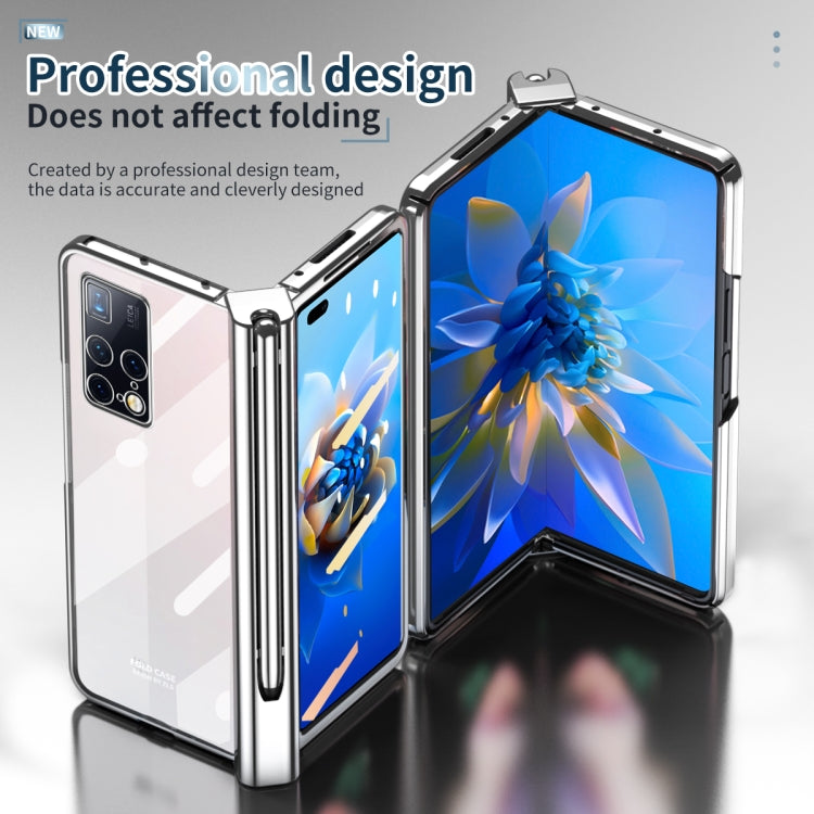 For Huawei Mate X2 Electroplating Hinge Phone Case with Stylus(Silver) - Huawei Cases by PMC TechLife | Online Shopping South Africa | PMC TechLife | Buy Now Pay Later Mobicred