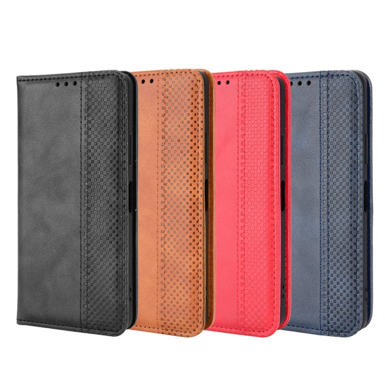 For Blackview A55 Pro Magnetic Buckle Retro Texture Leather Phone Case(Blue) - More Brand by PMC TechLife | Online Shopping South Africa | PMC TechLife | Buy Now Pay Later Mobicred