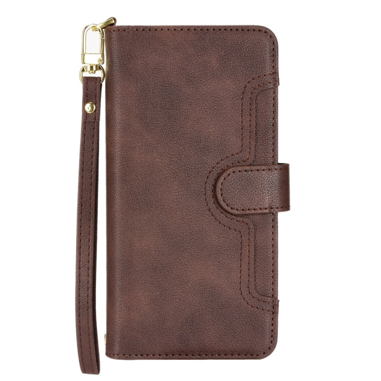 For Doogee S86 / S86 Pro Litchi Texture Zipper Leather Phone Case(Brown) - Doogee Cases by PMC Jewellery | Online Shopping South Africa | PMC Jewellery | Buy Now Pay Later Mobicred