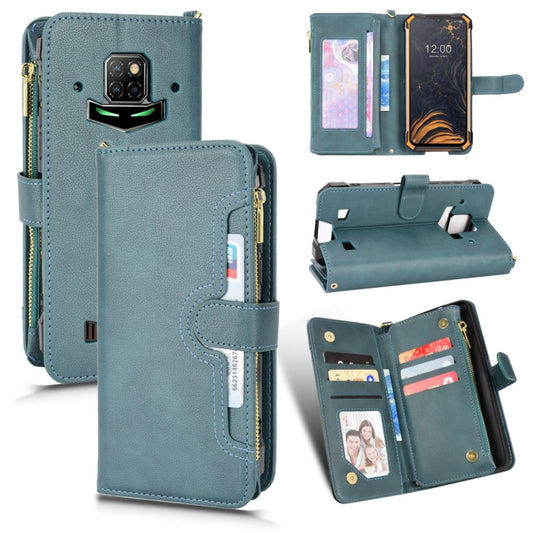 For Doogee S88 Pro / S88 Plus Litchi Texture Zipper Leather Phone Case(Green) - Doogee Cases by PMC Jewellery | Online Shopping South Africa | PMC Jewellery | Buy Now Pay Later Mobicred