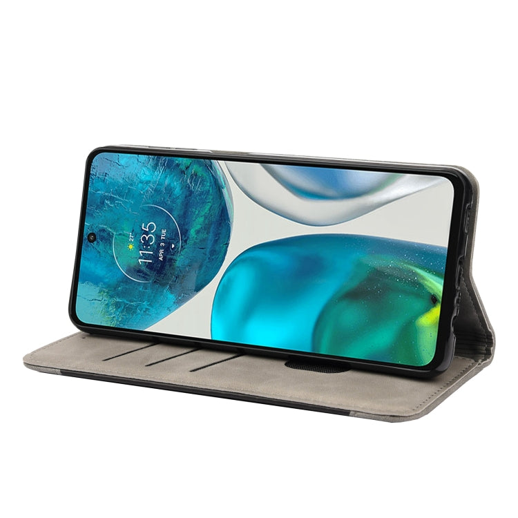 For Motorola Moto G52 Skin Feel Splicing Leather Phone Case(Grey) - Motorola Cases by PMC TechLife | Online Shopping South Africa | PMC TechLife | Buy Now Pay Later Mobicred