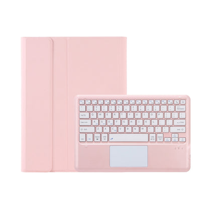 T12B-A Detachable Touch Pad Bluetooth Keyboard Leather Tablet Case For iPad Pro 12.9 inch 2021/2020/2018(Pink) - For iPad Pro by PMC Jewellery | Online Shopping South Africa | PMC Jewellery