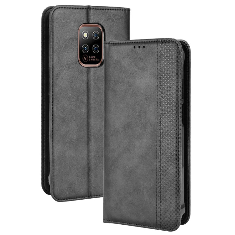 For Ulefone Power Armor 14 / 14 Pro Magnetic Buckle Retro Texture Leather Phone Case(Black) - Ulefone Cases by PMC Jewellery | Online Shopping South Africa | PMC Jewellery | Buy Now Pay Later Mobicred