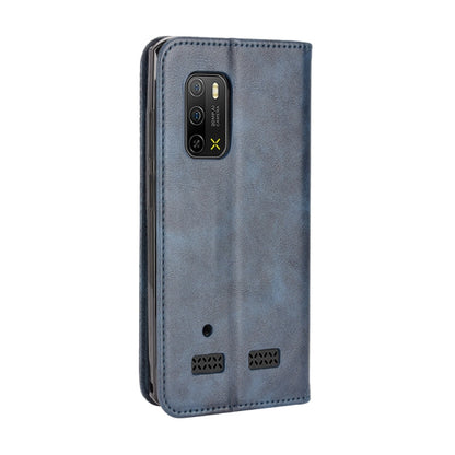 For Ulefone Armor X10 / X10 Pro Magnetic Buckle Retro Texture Leather Phone Case(Blue) - Ulefone Cases by PMC Jewellery | Online Shopping South Africa | PMC Jewellery | Buy Now Pay Later Mobicred