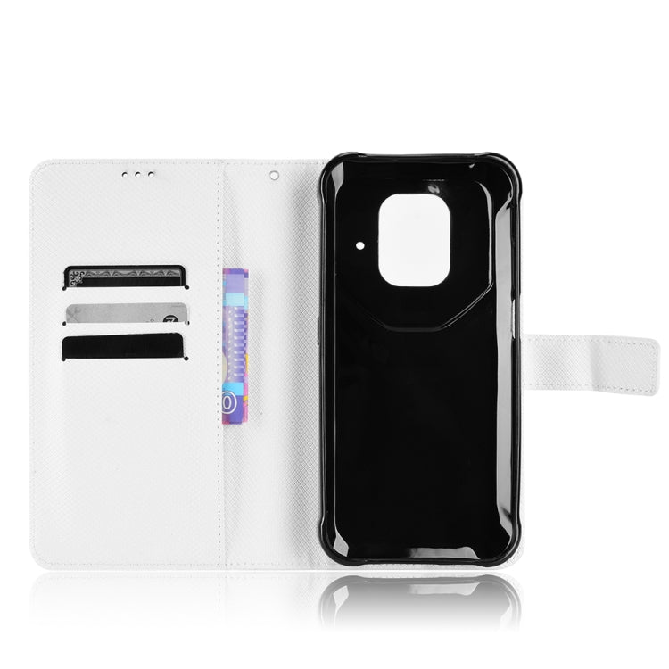 For Ulefone Power Armor 14 / 14 Pro Diamond Texture Leather Phone Case(White) - Ulefone Cases by PMC Jewellery | Online Shopping South Africa | PMC Jewellery | Buy Now Pay Later Mobicred
