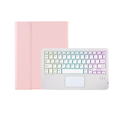 T11B-AS Skin Feel Pen Slot Touch Pad Backlight Bluetooth Keyboard Leather Tablet Case For iPad Pro 11 2021&2020&2018(Pink) - For iPad Pro by PMC Jewellery | Online Shopping South Africa | PMC Jewellery