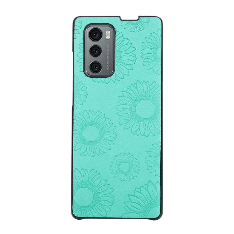 For LG Wing 5G Sunflower Pattern PU+TPU+PC Shockproof Phone Case(Baby Blue) - LG by PMC Jewellery | Online Shopping South Africa | PMC Jewellery | Buy Now Pay Later Mobicred