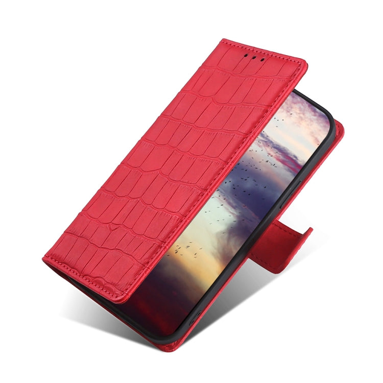 For Doogee X96 Pro Skin Feel Crocodile Magnetic Clasp Leather Phone Case(Red) - Doogee Cases by PMC Jewellery | Online Shopping South Africa | PMC Jewellery | Buy Now Pay Later Mobicred