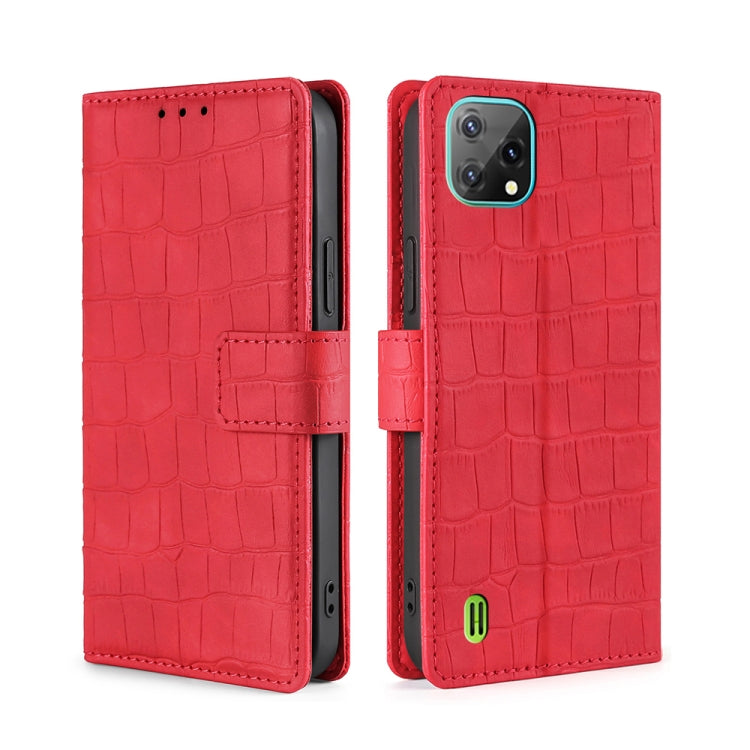 For Blackview A55 Skin Feel Crocodile Magnetic Clasp Leather Phone Case(Red) - More Brand by PMC Jewellery | Online Shopping South Africa | PMC Jewellery | Buy Now Pay Later Mobicred