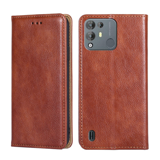 For Blackview A55 Pro Pure Color Magnetic Leather Phone Case(Brown) - More Brand by PMC Jewellery | Online Shopping South Africa | PMC Jewellery | Buy Now Pay Later Mobicred