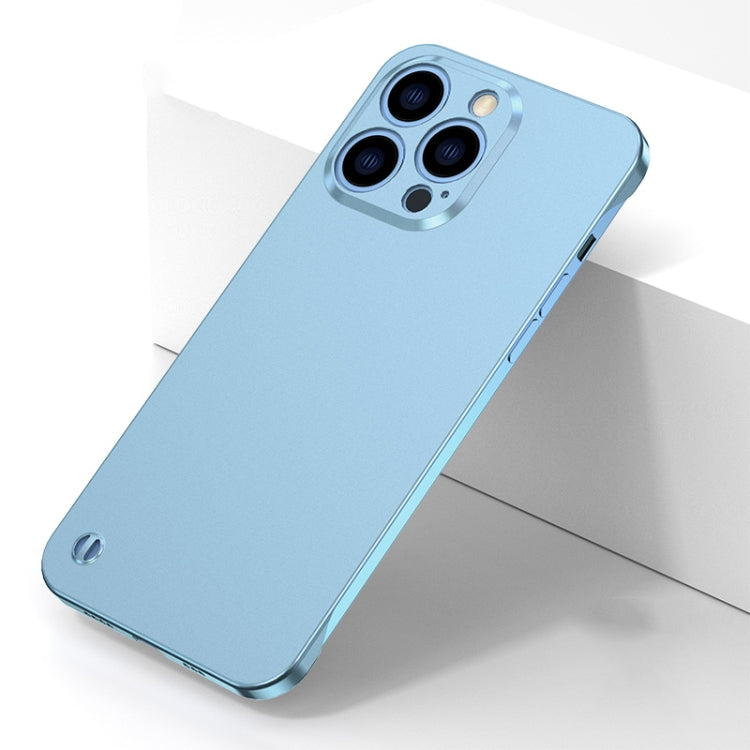 For iPhone 13 Pro Max Electroplating Frosted Frameless Phone Case (Light Blue) - iPhone 13 Pro Max Cases by PMC Jewellery | Online Shopping South Africa | PMC Jewellery | Buy Now Pay Later Mobicred