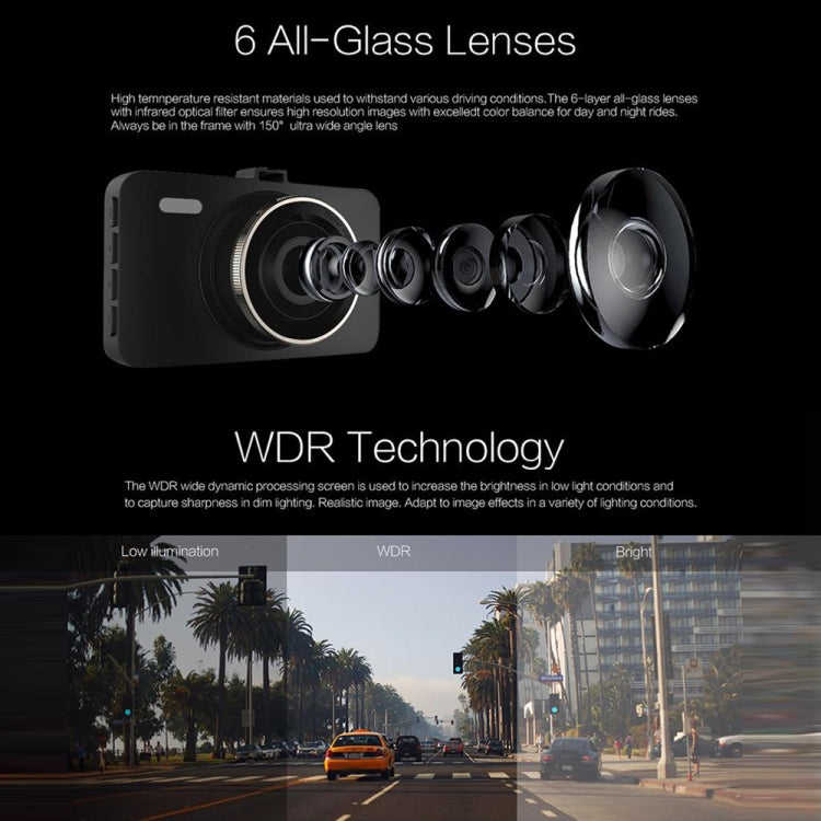 Anytek A78 3 inch Car 1080P HD 170 Degrees Night Vision Driving Recorder - Car DVRs by PMC TechLife | Online Shopping South Africa | PMC TechLife | Buy Now Pay Later Mobicred