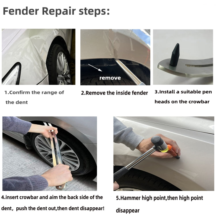 N4 107 in 1 Car Paintless Dent Removal Fender Damage Repair Puller Lifter, Plug Type:EU Plug - free shipping - PMC TechLife - Order now!