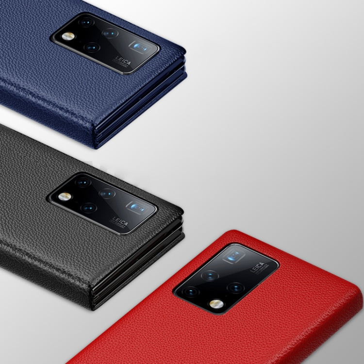 For Huawei Mate X2 Cross Texture Horizontal Flip Leather Phone Case with Smart Touch Call Display ID(Black) - Huawei Cases by PMC TechLife | Online Shopping South Africa | PMC TechLife | Buy Now Pay Later Mobicred