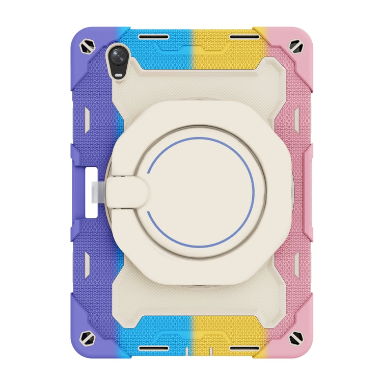 For OPPO Pad Armor Contrast Color Silicone + PC Tablet Case(Colorful Pink) - OPPO by PMC TechLife | Online Shopping South Africa | PMC TechLife | Buy Now Pay Later Mobicred