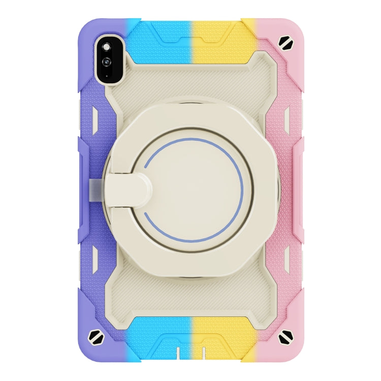 For Huawei MatePad 10.4 Armor Contrast Color Silicone + PC Tablet Case(Colorful Pink) - Huawei by PMC TechLife | Online Shopping South Africa | PMC TechLife