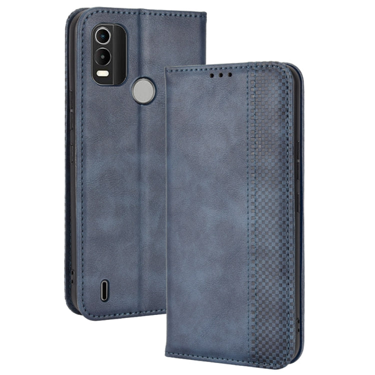For Nokia C21 Plus Magnetic Buckle Retro Crazy Horse Leather Phone Case(Blue) - Nokia Cases by PMC TechLife | Online Shopping South Africa | PMC TechLife