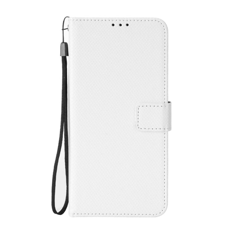 For Blackview A50 Diamond Texture Leather Phone Case(White) - More Brand by PMC Jewellery | Online Shopping South Africa | PMC Jewellery