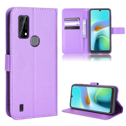 For Blackview A50 Diamond Texture Leather Phone Case(Purple) - More Brand by PMC Jewellery | Online Shopping South Africa | PMC Jewellery | Buy Now Pay Later Mobicred