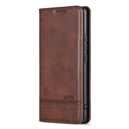 For vivo X100 AZNS Magnetic Calf Texture Leather Phone Case(Dark Brown) - X100 Cases by AZNS | Online Shopping South Africa | PMC Jewellery | Buy Now Pay Later Mobicred