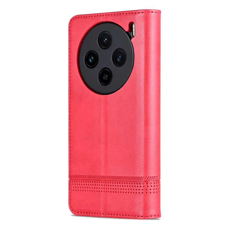 For vivo X100 AZNS Magnetic Calf Texture Leather Phone Case(Red) - vivo Cases by AZNS | Online Shopping South Africa | PMC Jewellery | Buy Now Pay Later Mobicred