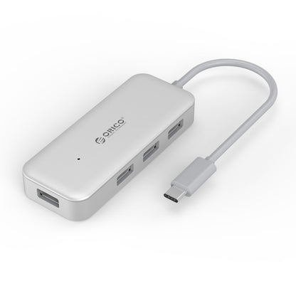 ORICO TC4U-U3 Type-C to USB 3.0 4-Port USB 3.0 Expansion HUB(Silver) - USB HUB by ORICO | Online Shopping South Africa | PMC Jewellery | Buy Now Pay Later Mobicred