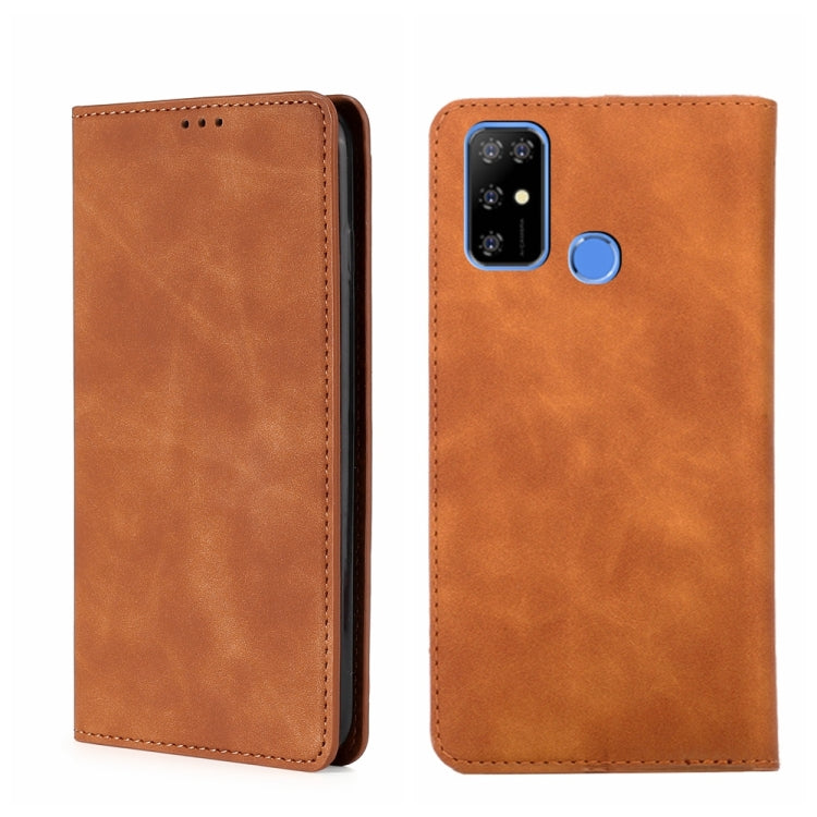 For DOOGEE X96 Pro Skin Feel Magnetic Horizontal Flip Leather Phone Case(Light Brown) - More Brand by PMC Jewellery | Online Shopping South Africa | PMC Jewellery | Buy Now Pay Later Mobicred