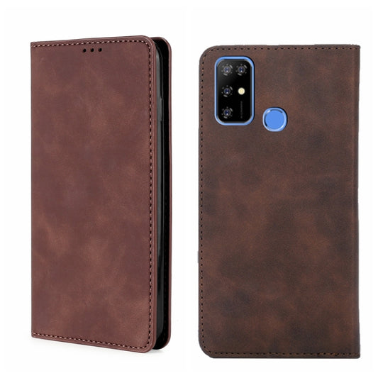 For DOOGEE X96 Pro Skin Feel Magnetic Horizontal Flip Leather Phone Case(Dark Brown) - More Brand by PMC Jewellery | Online Shopping South Africa | PMC Jewellery | Buy Now Pay Later Mobicred