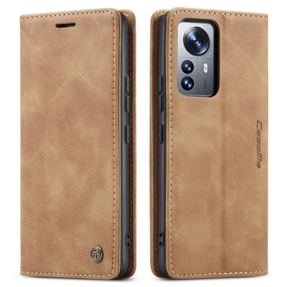 For Xiaomi 12 Pro CaseMe 013 Multifunctional Horizontal Flip Leather Phone Case(Brown) - Xiaomi Cases by CaseMe | Online Shopping South Africa | PMC Jewellery | Buy Now Pay Later Mobicred