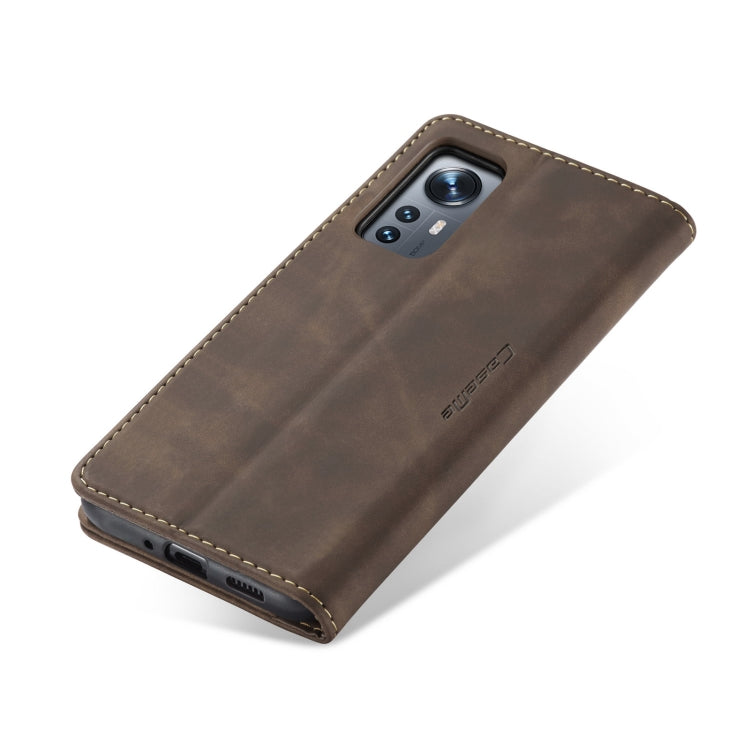 For Xiaomi 12/12X CaseMe 013 Multifunctional Horizontal Flip Leather Phone Case(Coffee) - Xiaomi Cases by CaseMe | Online Shopping South Africa | PMC Jewellery | Buy Now Pay Later Mobicred