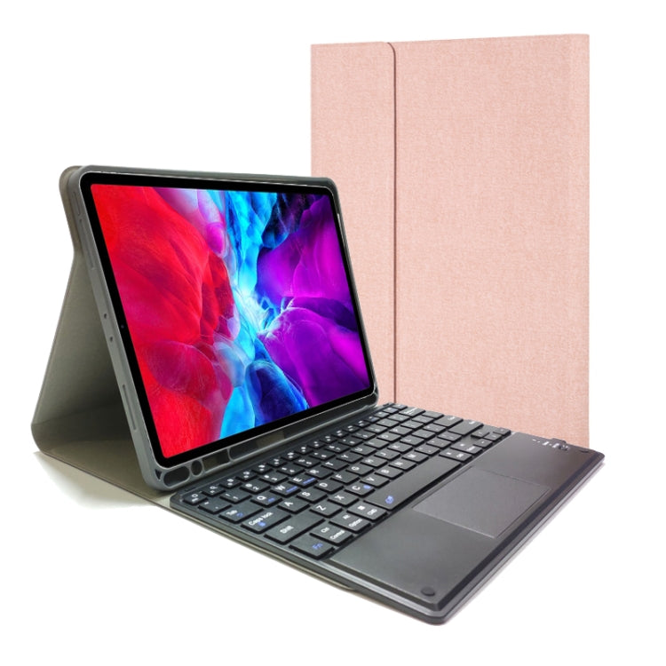 RK11C Detachable Touch Bluetooth Keyboard TPU Horizontal Flip Leather Tablet Case for iPad Pro 11 2020 / 2018 with Holder & Pen Slot(Rose Gold) - For iPad Pro by PMC Jewellery | Online Shopping South Africa | PMC Jewellery