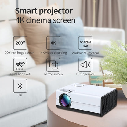 T01 800x480 2200 Lumens Mini LCD Digital Projector, Android Version, AU Plug(White Black) - Mini Projector by PMC Jewellery | Online Shopping South Africa | PMC Jewellery | Buy Now Pay Later Mobicred