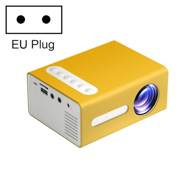 T300 25ANSI LED Portable Home Multimedia Game Projector, Plug Type:EU Plug(Yellow) - LED Projector by PMC TechLife | Online Shopping South Africa | PMC TechLife | Buy Now Pay Later Mobicred