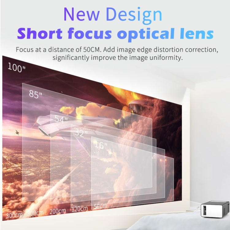 T300 25ANSI LED Portable Home Multimedia Game Projector, Plug Type:AU Plug(Black) - LED Projector by PMC TechLife | Online Shopping South Africa | PMC TechLife | Buy Now Pay Later Mobicred