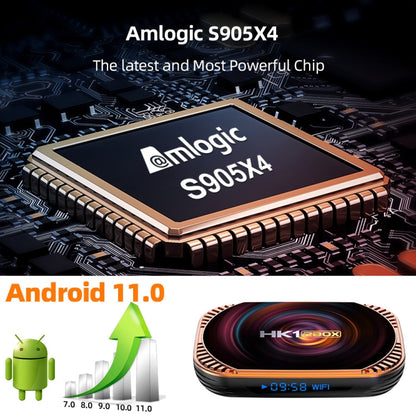 MECOOL HK1RBOX X4 4K TV Box, Android 11 Amlogic S905X4 CPU with RC 4GB+64GB(UK Plug) - Amlogic S905 by MECOOL | Online Shopping South Africa | PMC Jewellery | Buy Now Pay Later Mobicred