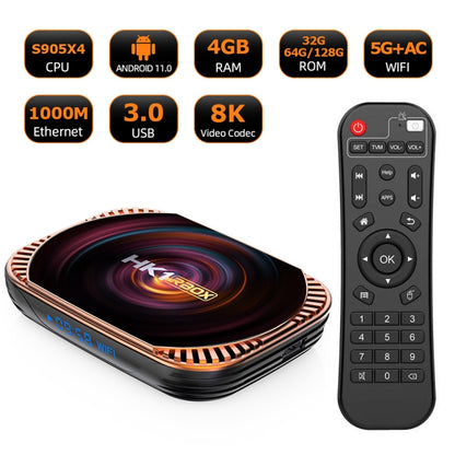 MECOOL HK1RBOX X4 4K TV Box, Android 11 Amlogic S905X4 CPU with RC 4GB+128GB(US Plug) - Amlogic S905 by MECOOL | Online Shopping South Africa | PMC Jewellery | Buy Now Pay Later Mobicred